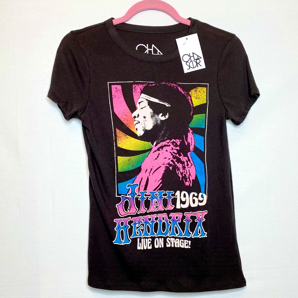 CHASER Jimi Hendrix t-shirt 🖤🎸🌈